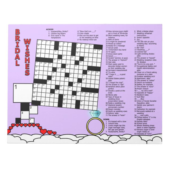 Möhippa Crossword Game Bok (15 x 15 rutnät) Anteckningsblock (Framsida)