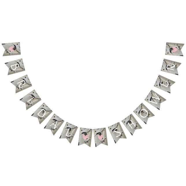 Möhippa-dekorbanderoll för Rustic Birch Wood  Vimplar (Alla)