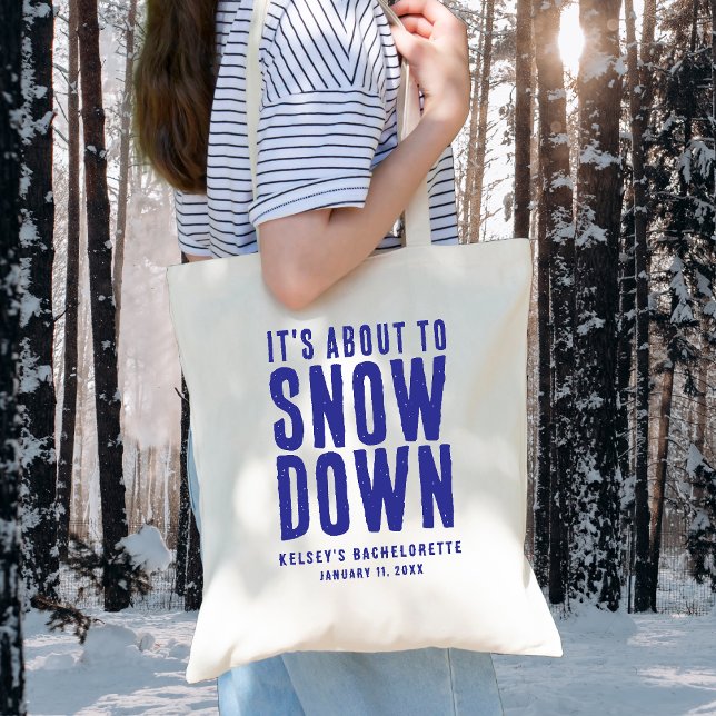 Möhippa Det är på väg att snöa ned Tygkasse (Winter It's About to Snow Down Bachelorette Party Tote Bag
)