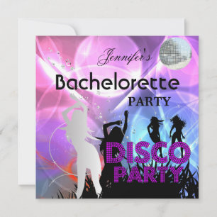 Möhippa Disco Party Svart Rosa Inbjudningar