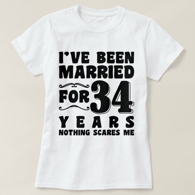 Möhippa efter 34 år av äktenskap t shirt (Design framsida)