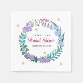 Möhippa Elegant Blommigt Wildblommor Garland Pappersservett