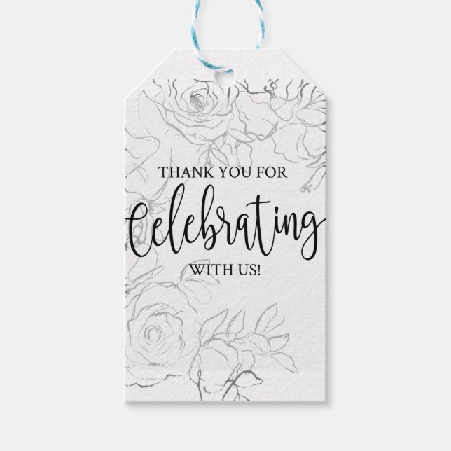 Möhippa, Elegant Inbjudningskort för möhippan Presentetikett (Framsidan)