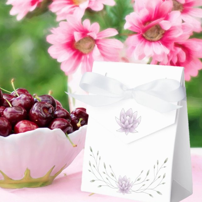Möhippa Elegant Rosa Lotus Favor Box Presentaskar (Skapare uppladdad)