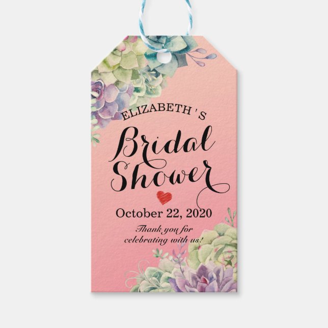 Möhippa Elegant Vattenfärgssuckkulor Presentetikett (Framsidan)