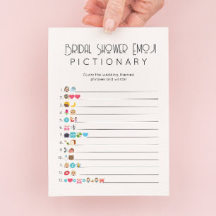 Möhippa Emoji Pictionary-spelkort Inbjudningar