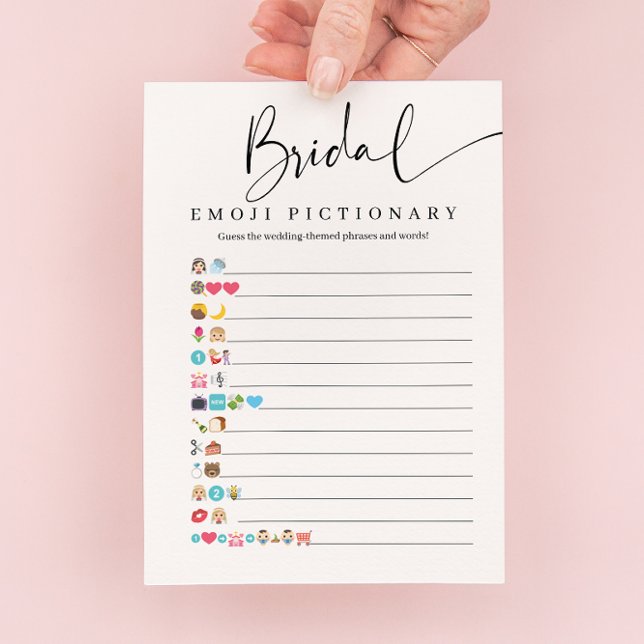 Möhippa Emoji Pictionary-spelkort Inbjudningar (Skapare uppladdad)