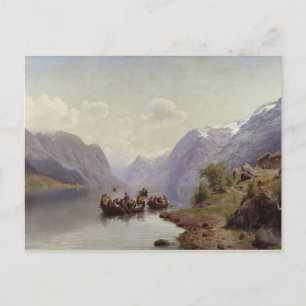 Möhippa Escort on the Harhazard Fiord, 1865 Vykort