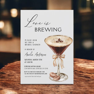 Möhippa Espresso Martini Kärlek brinner Inbjudningar