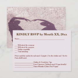 Möhippa Ett par Silhouette Heart i Sand OSA Inbjudningar