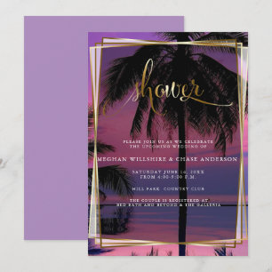 Möhippa Exotic Tropical Night Bröllop Inbjudningar