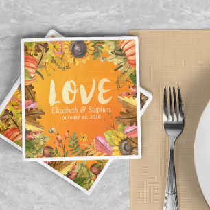 Möhippa Fall Maple Löv Pumpkin SunBlor Pappersservett