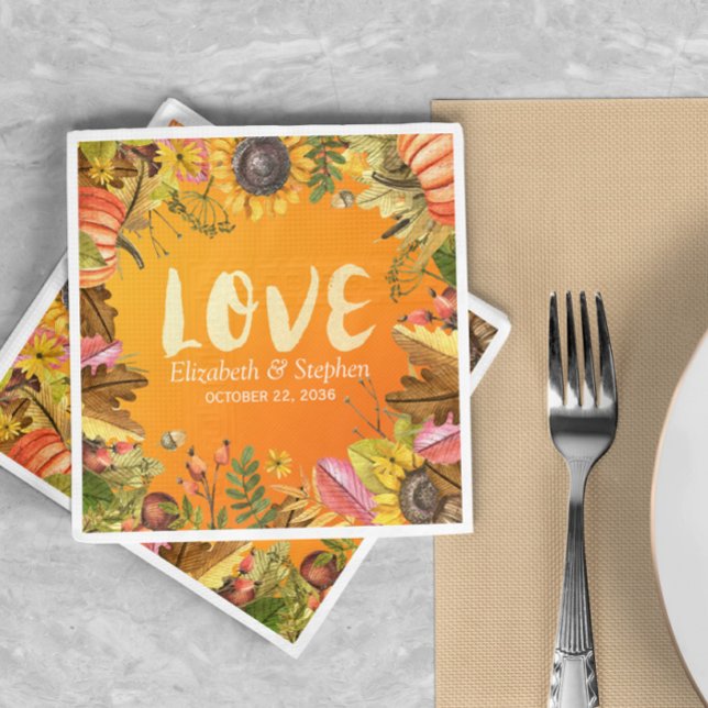 Möhippa Fall Maple Löv Pumpkin SunBlor Pappersservett (Skapare uppladdad)