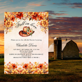 Möhippa faller i blomsterlyxen för kärlek cowgirl inbjudningar