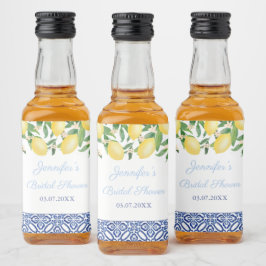 Möhippa för Amalfi Lemons Blue Tiles Spritflaskor Etikett