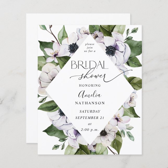 Möhippa för Anemone White Blommigt (Fram/baksida)