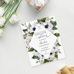 Möhippa för Anemone White Blommigt Flygblad