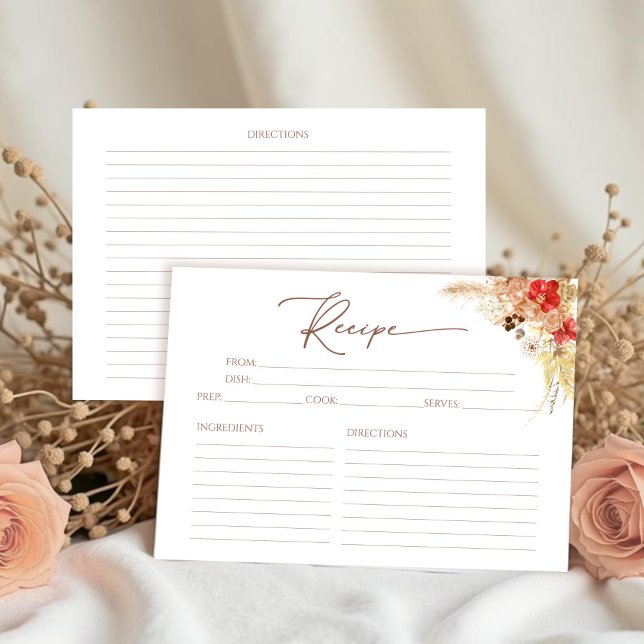 Möhippa för att ta emot Terracotta Boho Blommigt  Inbjudningar (Skapare uppladdad)