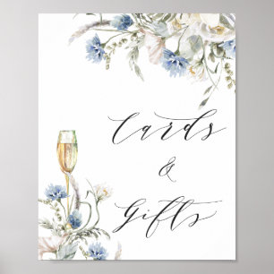 Möhippa för av blått Blommigt Poster