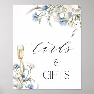 Möhippa för  av blått Blommigt Poster