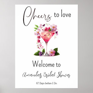 Möhippa för av Blommigt för Rosa i Kärlek Poster