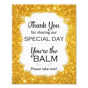 Möhippa för av Guld Sparkly Lip Balm Favors Fototryck