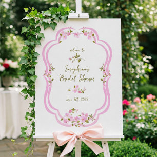 Möhippa för av vismisk Rosa med målad Blommigt Poster