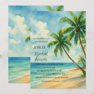 Möhippa för bestämmelseort för Tropical Beach Hand Inbjudningar