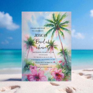 Möhippa för bestämmelseort för Tropical Beach Hand Inbjudningar