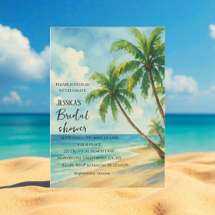Möhippa för bestämmelseort för Tropical Beach Hand Inbjudningar