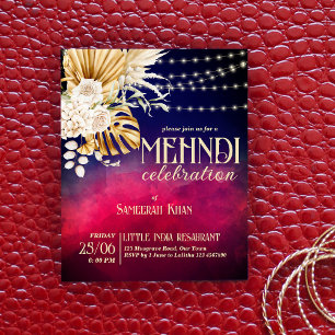 Möhippa för blå burgundär blommigt Mehndi budget i