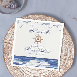 Möhippa för blå Nautisk kustsjöfart Pappersservett