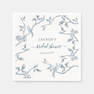 Möhippa för blå och vit Fransk Pappersservett