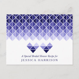 Möhippa för Blågeometrisk Kärlek-hearts Inbjudan Vykort