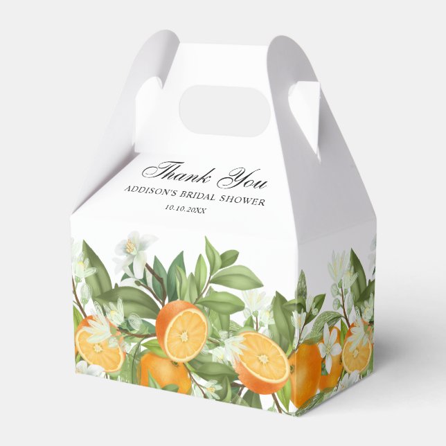 Möhippa för Blommar av vattenfärgsOrange Presentaskar (Framsidan Sidan)