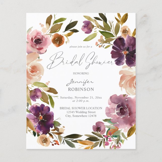 Möhippa för Blommigt av  av budgetLila och  Rosa Flygblad (Framsidan)