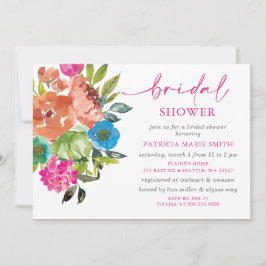 Möhippa för Blommigt av Bright Rosa Orange Inbjudningar