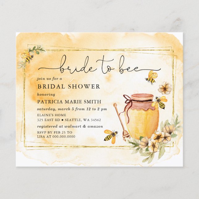 Möhippa för Blommigt av budgetBride to Bee Honeybe (Framsida)