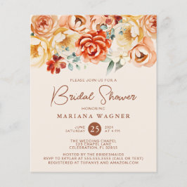 Möhippa för Blommigt av budgeterade Rust Beige Rom