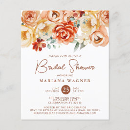 Möhippa för Blommigt av budgeterade Rust Beige Rom