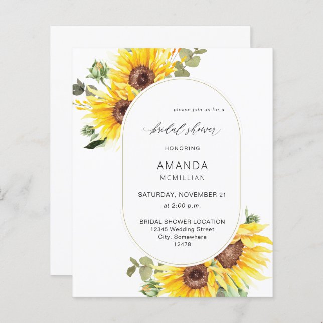 Möhippa för Blommigt av budgetsolros och eukalyptu (Fram/baksida)