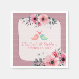 Möhippa för Blommigt av elegant med flytande vatte Pappersservett