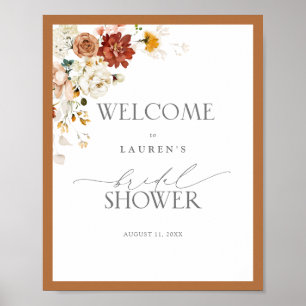 Möhippa för Blommigt av elegantens rost-Orange - v Poster