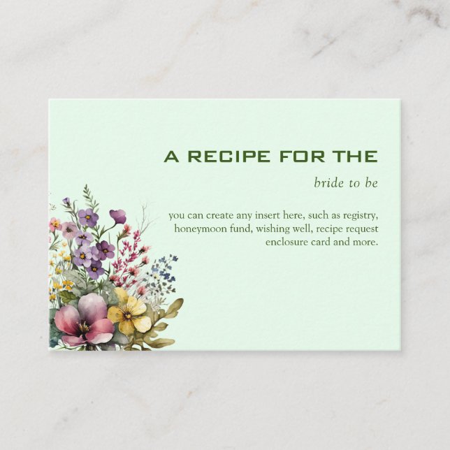 Möhippa för Blommigt av färgämnen för Wildblomma Tilläggskort (Framsida)