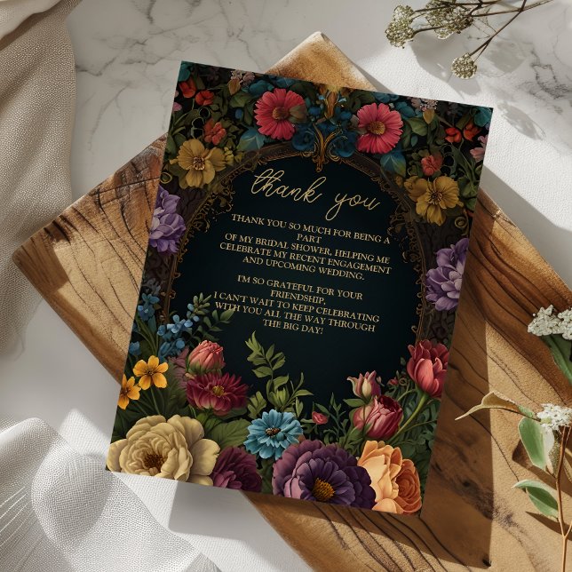 Möhippa för Blommigt av fotoVictorian Gothic Vinta Tack Kort (Skapare uppladdad)