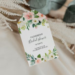 Möhippa för Blommigt av Greenery Elegant Presentetikett<br><div class="desc">Dessa märkre för möhippa av möhippa av blommigt av grön elegant är perfekt för en modern möhippa firande. Utformningen har ett vackert vitt,  rosa och  handmålat ro och en gnutta,  inspirerande konstnärlig skönhet.</div>
