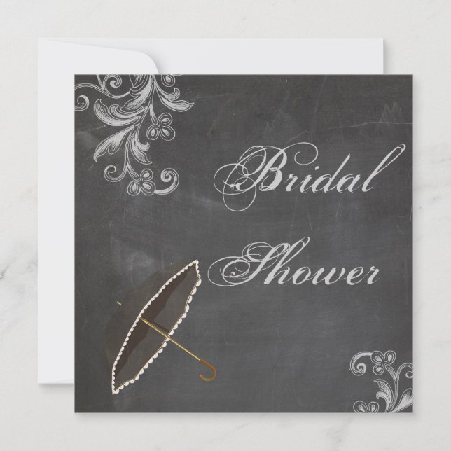 Möhippa för Blommigt av kalkbord Inbjudningar (Framsida)