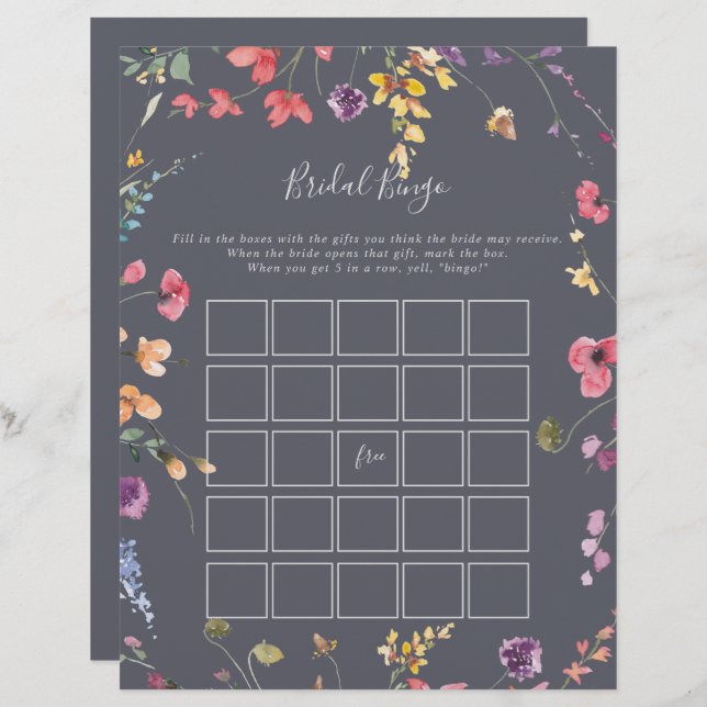 Möhippa för Blommigt av klassisk blå Vild, Bingo-s (Fram/baksida)