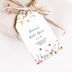 Möhippa för Blommigt av klassisk färgstark Vild Presentetikett
