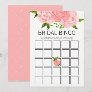 Möhippa för Blommigt av korallvattenfärg, Bingo-sp Inbjudningar